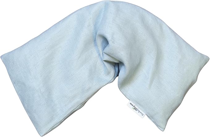 Sacksy Thyme Microwave Heating Pad - 100% Linen Cover, Unscented, Size 18x7, Comforting Heat Pad for Cramps, Back,Neck,Shoulders, Leg Pain, Hot Microwavable Heat Pack, Color: Silver Sage, Made in USA