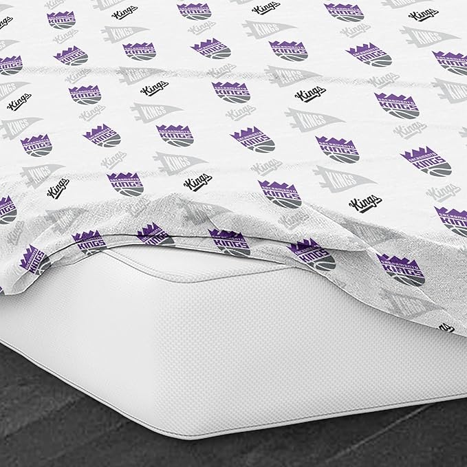 Northwest Officially Licensed Sacramento Kings NBA Full Size Sheet Set – Soft Team Logo Bedding for Dorms, Bedrooms, Fan Caves & Game Day Style