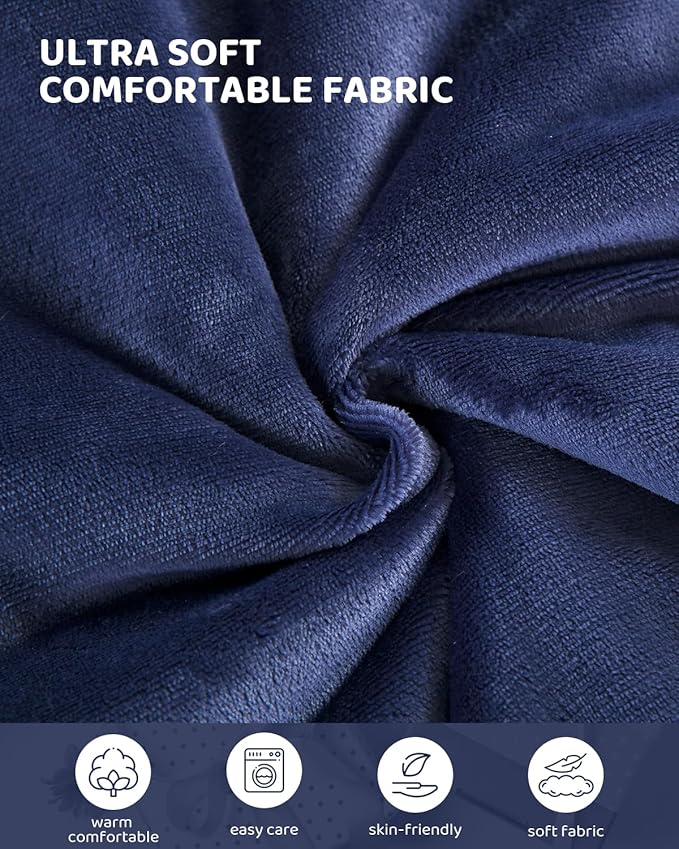 Heated Blanket Electric Blanket Queen Size, Super Soft Cozy Upgraded Flannel Heating Blanket with 9 Heating Levels & 1-9 Hours Auto Off, Fast Heat & Overheat Protection, 84" x 90", Blue