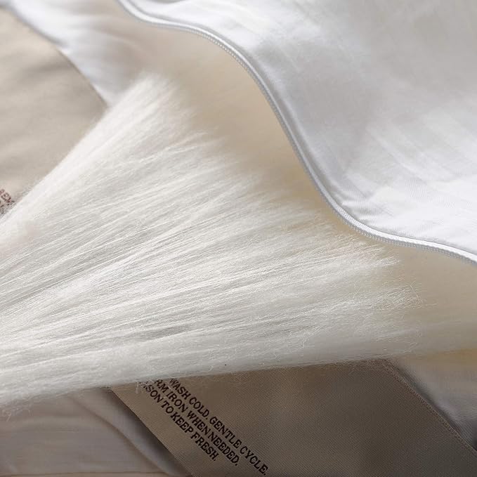 CUDDLE DREAMS Silk Comforter for Spring/Summer/Fall, 100% Long-Strand Silk Filling, Natural & Breathable (Cal. King Size)