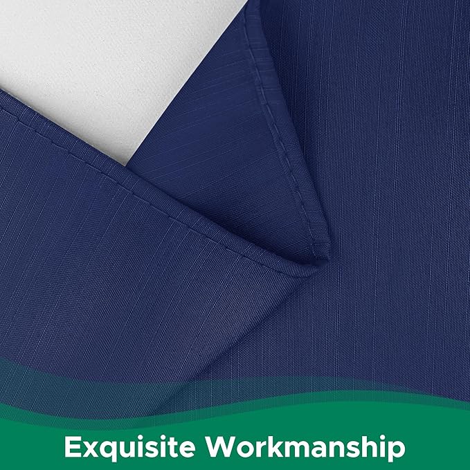 Biscaynebay Wrap Around Bed Skirts for Twin & Twin XL Beds 15" Drop, Navy Adjustable Elastic Dust Ruffles Easy Fit Wrinkle & Fade Resistant Silky Luxurious Fabric Machine Washable