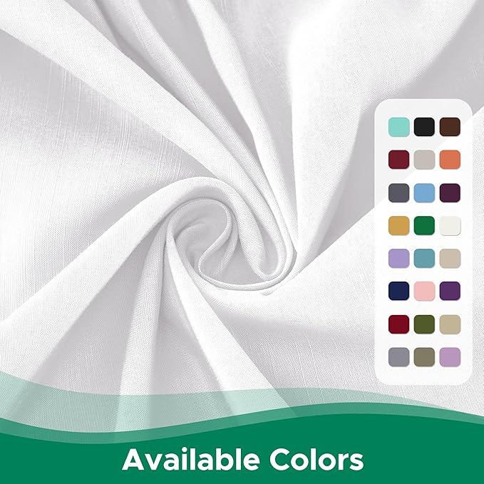 Biscaynebay Wrap Around Bed Skirts for King & Cal King Beds with Long Drop of 18", White Adjustable Elastic Dust Ruffles Easy Fit Wrinkle Resistant Silky Luxurious Fabric Machine Washable