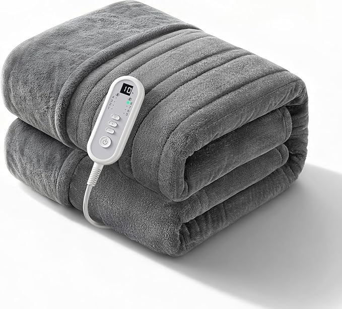 Heated Blanket Full, Ultra Soft Premium Flannel Electric Blanket, Consistent & Even Heating with 8 Heat Levels 10-Hour Auto Off, Overheat Protection, Warm Gifts for Grandma (72"x84")