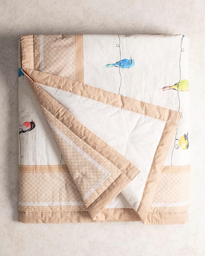 Maison d' Hermine Throw Blanket for Couch Lightweight Soft Warm Breathable Cotton Throw Blankets for Bed Girls Boys Women Men Gifts Sofa Travel Living Room Chair Bedding (60"x80", Birdies On Wire)