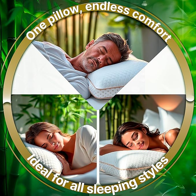 Royal Therapy Queen Memory Foam Pillow, Adjustable Shredded Odor-Free Pillow for Neck & Shoulder Pain Relief, Support for Back, Stomach, Side Sleepers, AirFlowPRO
