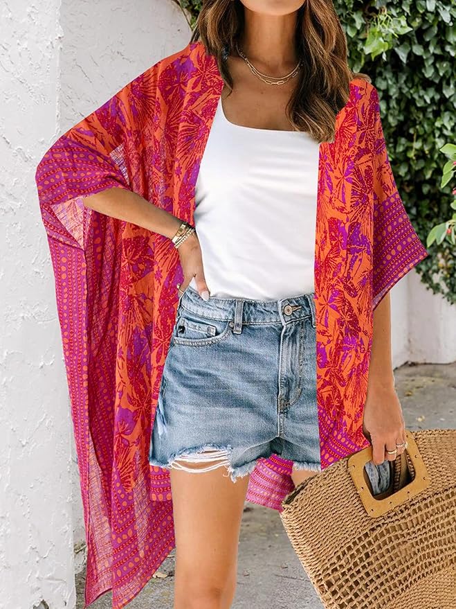 Moss Rose Women Summer Bikini Kimono Bathing Suit Cover Ups for Swimwear