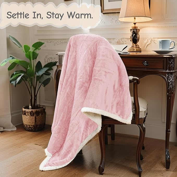 Electric Heated Blanket Full Size 72"x84", Soft Flannel with Overheat Protection, 6 Adjustable Heat Settings & 10-Hour Auto-Off Timer, Fast Heating for Winter Comfort, Pink