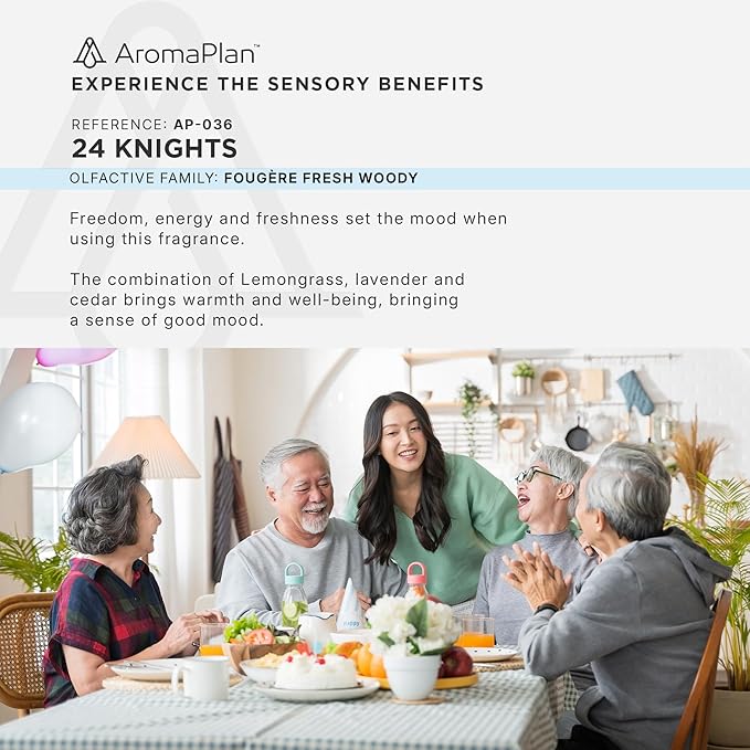 AromaPlan Hotel Scents 24 Knights 5 Fl Oz (148ml), Home Luxury Aroma & Hotel Fragrance Diffuser Oil- Hotel Diffuser Oil for Aromatherapy- USA Made, Bigger Bottle, Bolder Aroma & Longer Lasting