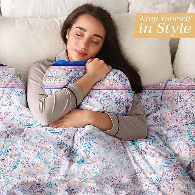 Maison d' Hermine Throw Blanket for Couch Lightweight Soft Warm Breathable Cotton Throw Blankets for Bed Girls Boys Women Men Gifts Sofa Travel Living Room Chair Bedding (50"x60", Indian Floral)