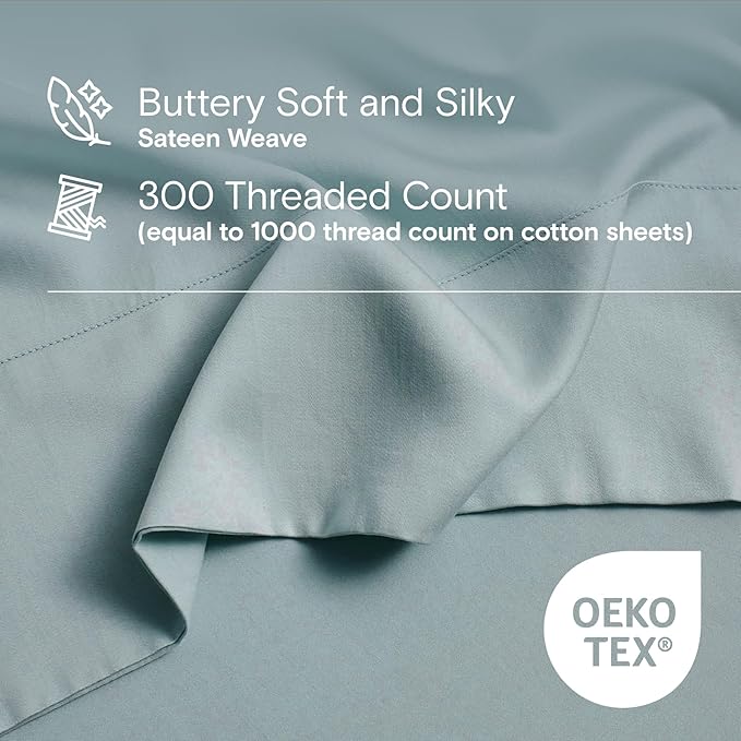 DOZ Duvet Cover Set, 100% Viscose derived from Bamboo, Organically Grown, Buttery Soft, Cooling Duvet Covers, High GSM, 1 Duvet Cover and 2 Pillowcases, 106"x90" (Teal, King/Cal King)