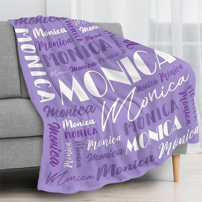 Name Blanket Personalized Blanket for Adult Kids Flannel Customize Throw Blanket Custom (Color 04, 30 x 40 Inches)