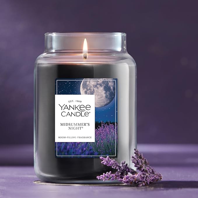 Yankee Candle Mid Summer's Night Scented Candle, 22oz Large Jar with up to 150 Hour Burn, Giftable