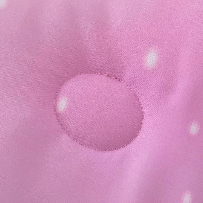 4Pcs Pink Comforter Set Full for Kids Girls, Pink Art Tie Dye Bedding Sets with Sheets, Bed in A Bag Full(1 Comforter, 1 Flat Sheet, 2 Pillowcases)