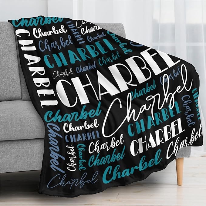 Name Blanket Personalized Blanket for Adult Kids Flannel Customize Throw Blanket Custom (Color 13, 60 x 80 Inches)