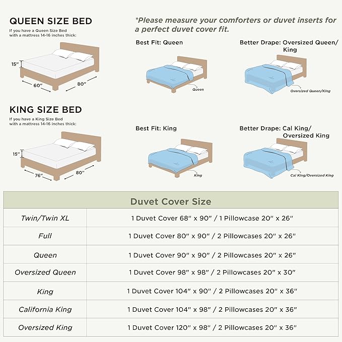 Bedsure Linen Duvet Cover Queen Size - Linen Cotton Blend Bedding Set, Soft & Cozy, 3 Pieces, 1 Duvet Cover 90x90 Inches and 2 Pillowcases, Warm Tan Color Cooling Bedding, Comforter Sold Separately