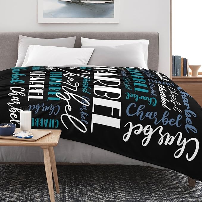 Name Blanket Personalized Blanket for Adult Kids Flannel Customize Throw Blanket Custom (Color 13, 50 x 60 Inches)