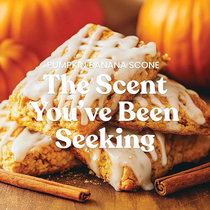 Yankee Candle Pumpkin Banana Scone, Fall Scented Candle, 22oz Large Jar with up to 150 Hour Burn Time