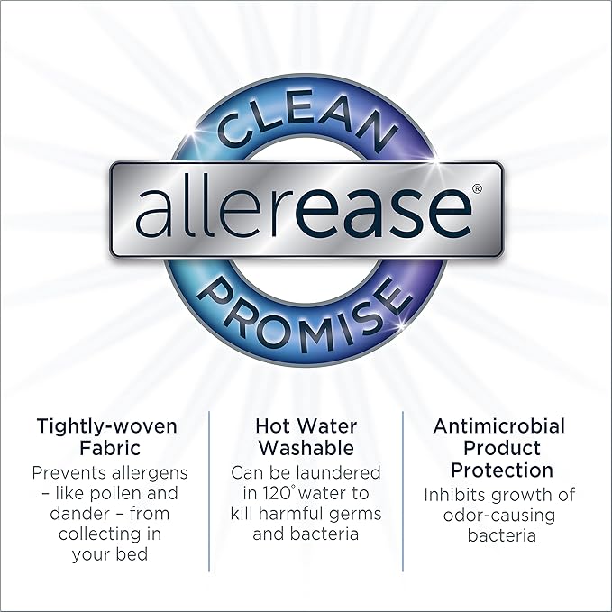 AllerEase Platinum Zip-Off Top Waterproof Mattress Protector King Size 360 Degree Zipper Allergen Barrier Temperature Balancing Luxurious Plush Top Separately Machine Washable Mattress Cover (White)