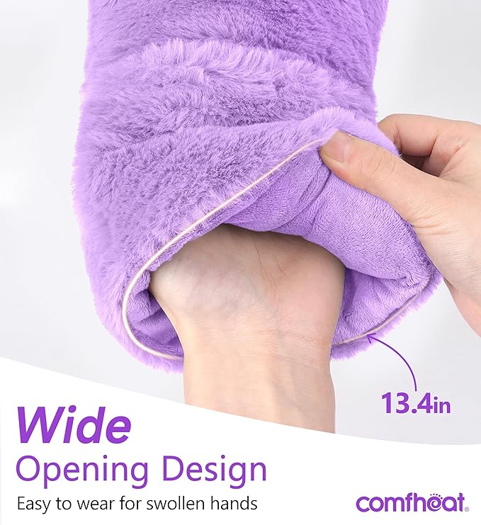 Microwavable Heating Mittens for Hand and Fingers to Relieve Arthritis Pain Heated Hands Mitts Warmers 1 Pair, Microwave Heated Hand Muff Wrist Heating Pad, Lavender Scent, Washable