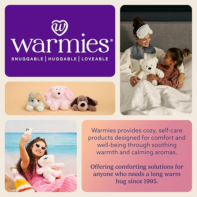 warmies Microwavable Neck & Shoulder Wrap - Heating & Cooling Plush Pad for Calming Relaxation - Weighted & Heated Neck Warmer with Scented Lavender - Microwave Heat Pad for Aches & Pain – Giraffe