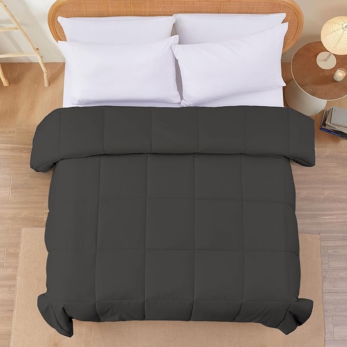Modern Threads Down Alternative Reversible Comforter Dark Gray/Gray Twin