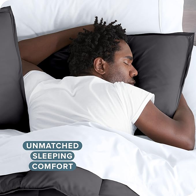 Bare Home Bedding Duvet Cover Full Size - Premium 1800 Super Soft Collection - Lightweight, Cooling - Soft Breathable Bedding Duvet Cover (Full, Forged Iron Grey)