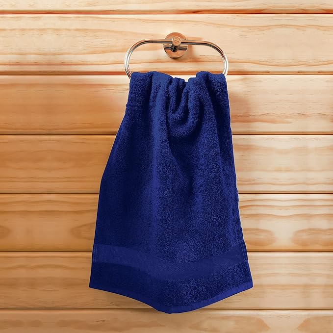 Utopia Towels, Salon Towel, Pack of 24, Not Bleach Proof, 16 by 27 Inches, Highly Absorbent Cotton Towels for Hand, Gym, Beauty, Spa, and Home Hair Care, Royal Blue