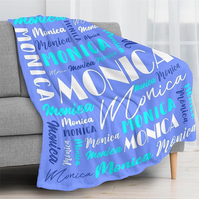 Name Blanket Personalized Blanket for Adult Kids Flannel Customize Throw Blanket Custom (Color 26, 40 x 50 Inches)