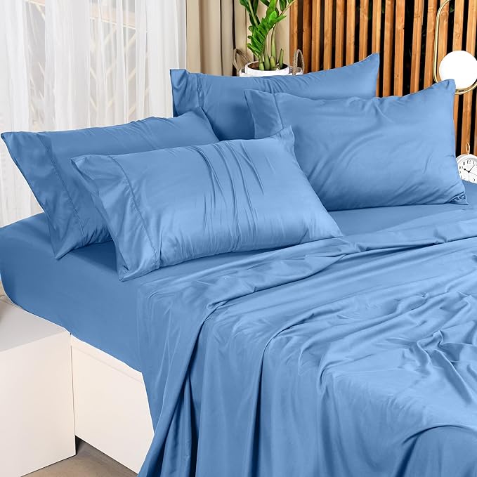 Utopia Bedding Full Sheet Set – 4 Piece Bed Sheets for Full Size Bed, Soft and Breathable Microfiber, Includes 1 Fitted Sheet, 1 Flat Sheet and 2 Pillowcases (Dutch Blue)