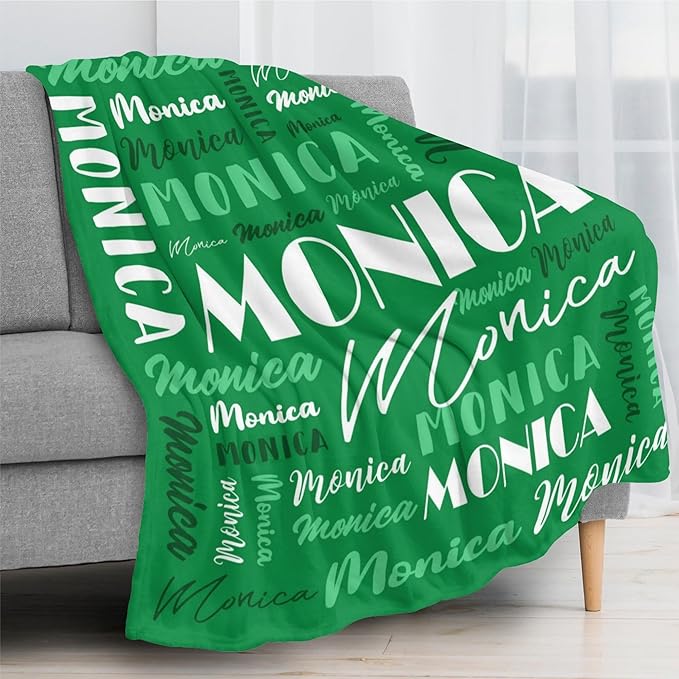 Name Blanket Personalized Blanket for Adult Kids Flannel Customize Throw Blanket Custom (Color 22, 30 x 40 Inches)