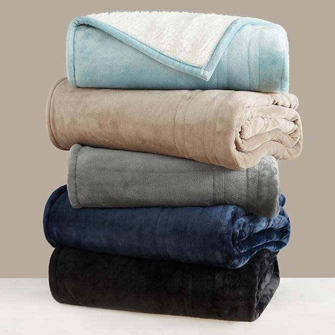 EHEYCIGA Heated Blanket Electric Blanket Queen Size - Heating Blanket with 9 Heating Levels & 10 Hours Auto Off, Soft Cozy Sherpa Washable Dual Control Blanket with Fast Heating, 84 x 90 Inches