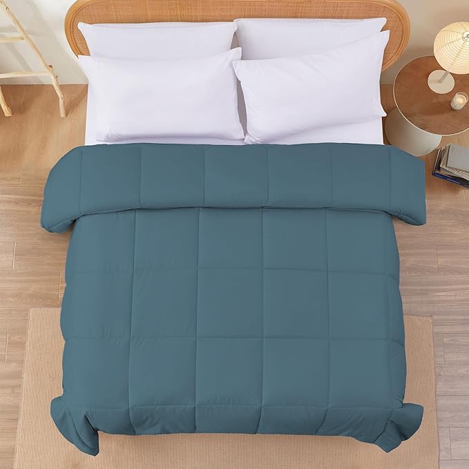 Modern Threads Down Alternative Reversible Comforter Teal/Beige California King