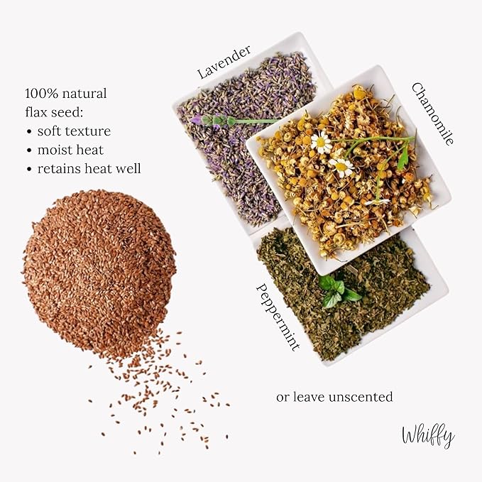 Microwave Heating Pad Filled with Flax Seed and Choice of Dried Herbs, Herbal Cold Pack, Good Size for Back Pain and Cramps, Hot and Cold Therapy, 6" x 12" (Sloth, Chamomile)