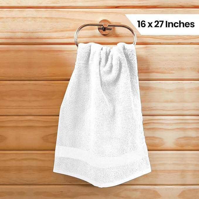 Utopia Towels White Salon Towels, Pack of 72 (Not Bleach Proof, 16 x 27 Inches) Highly Absorbent Towels for Hand, Gym, Beauty, Spa, and Home Hair Care