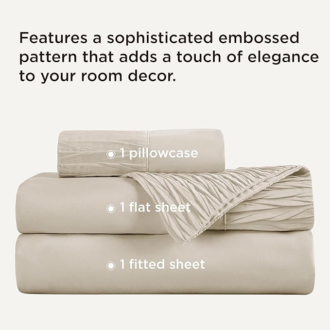 Bedsure Twin XL Sheet Sets Dorm Bedding - 3 Pieces Soft Extra Long Twin Sheets, Hotel Luxury, Easy Care Microfiber for Women, Men, Linen