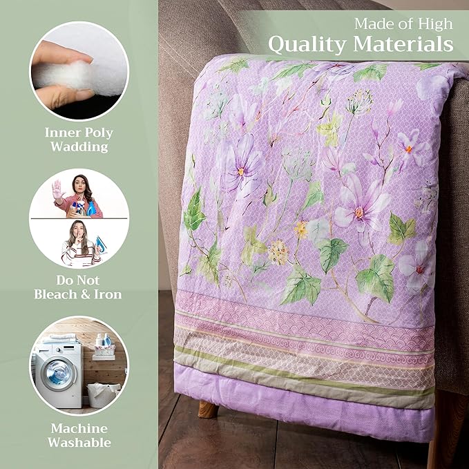 Maison d' Hermine Throw Blanket for Couch Lightweight Soft Warm Breathable Cotton Throw Blankets for Bed Girls Boys Women Men Gifts Sofa Travel Living Room Chair Bedding (60"x80", Magnolia Mornings)