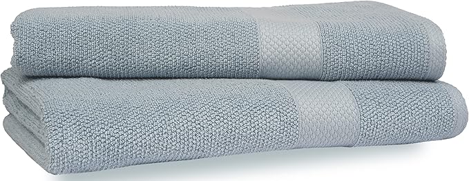 MAURA Premium Bath Sheets 100% Cotton 35x70 Oversized Ultra Absorbent Quick Dry Soft Towel Set for Bathroom Extra Large Bath Towels, Serenity Blue
