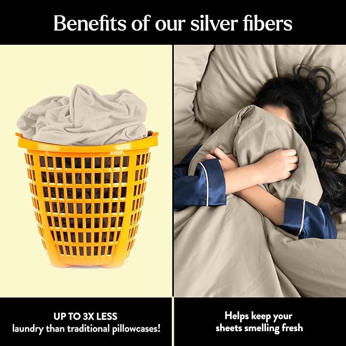 Miracle Made® Extra Luxe Cool It Tech Pillowcases (Sand, King/Cali King)
