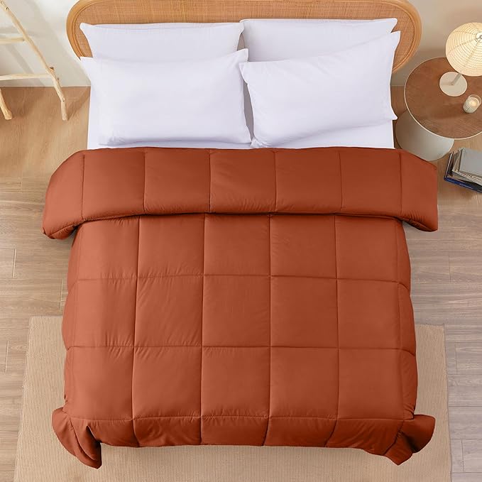 Modern Threads Down Alternative Reversible Comforter Rust/Clay Queen