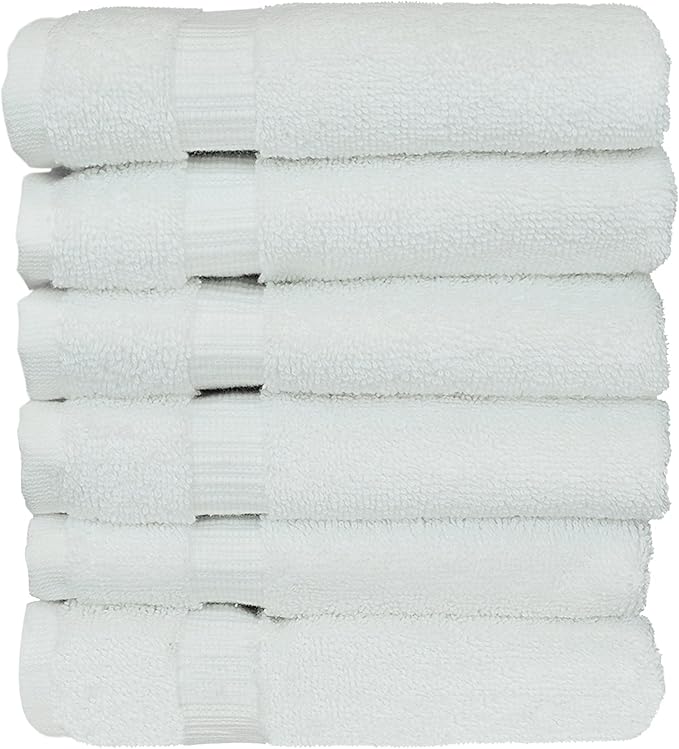 BC BARE COTTON 1 Eco Products (Washcloths - Set of 6, White)