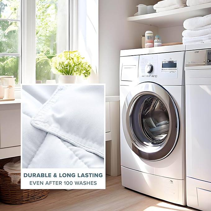 Bare Home Comforter Set - Queen Size - Ultra-Soft - Goose Down Alternative - Premium 1800 Series - All Season Warmth (Queen, White)