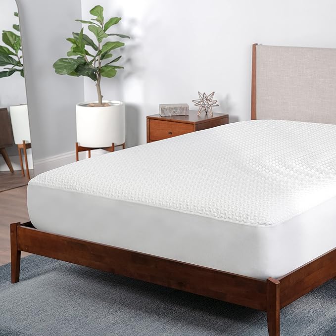 Bedgear Twin XL Dri-Tec Waterproof Mattress Protector – Adjustable Base Compatible, Washable & Breathable with Deep Pockets – Fits 18” Mattress – White