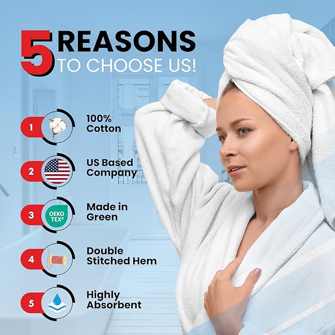Infinitee Xclusives Luxury 100% Cotton Towel Set – 8 Piece Bathroom Towel Set (2 Bath Towels, 2 Hand Towels, 4 Washcloths) – Soft & Absorbent Towels for Bathroom (Intimate Red)