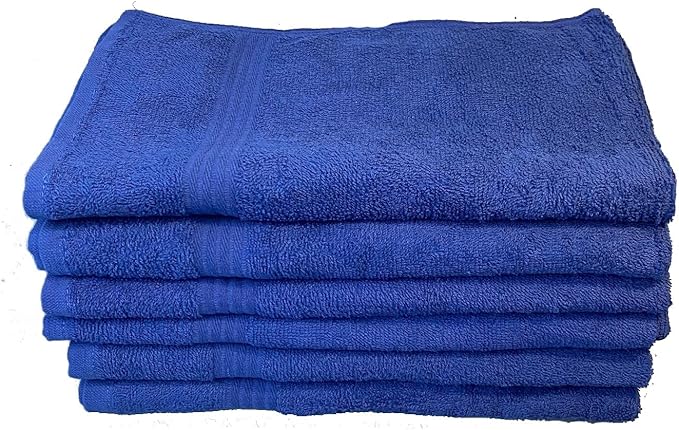 Towel Supercenter 16X27 Salon Hand Towels Colors (12Pack-24Pack-36Pack- 60Pack-120Pack) 100% Cotton for Hair Salons, Nail Salons, Tanning Salons, Golf Course (Royal Blue, 24)