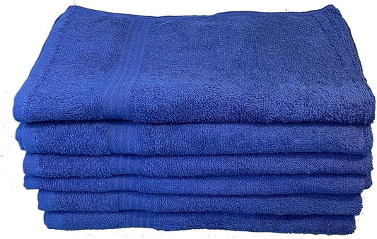 Towel Supercenter 16X27 Salon Hand Towels Colors (12Pack-24Pack-36Pack- 60Pack-120Pack) 100% Cotton for Hair Salons, Nail Salons, Tanning Salons, Golf Course (Royal Blue, 24)