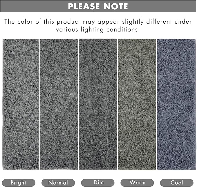 Madison Park Marshmallow Bathroom Rug Non Slip, Luxrurious Plush Bath Mat, Absorbent, Quick Dry, Spa Design Bath Room Décor, 24x40, Grey