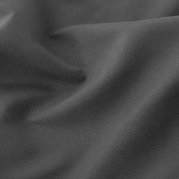Bed Skirt King Size Ruffled Bed Skirts with Split Corners, 12 Inch Drop Dust Ruffle Bed Skirt with Platform, Darkgrey, 12" King