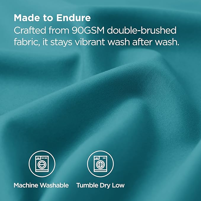 Bedsure Queen Pillow Cases Set of 2 - Teal Brushed Microfiber Pillowcase 2 Pack, Super Soft and Cozy Pillow Case Covers with Envelope Closure, Wrinkle, Fade and Stain Resistant, 20x30 Inches
