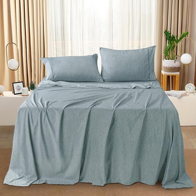 Utopia Bedding King Sheet Set – 4 Piece Bed Sheets for King Size Bed, Soft and Breathable Microfiber, Includes 1 Fitted Sheet, 1 Flat Sheet and 2 Pillowcases (Heather Grey)