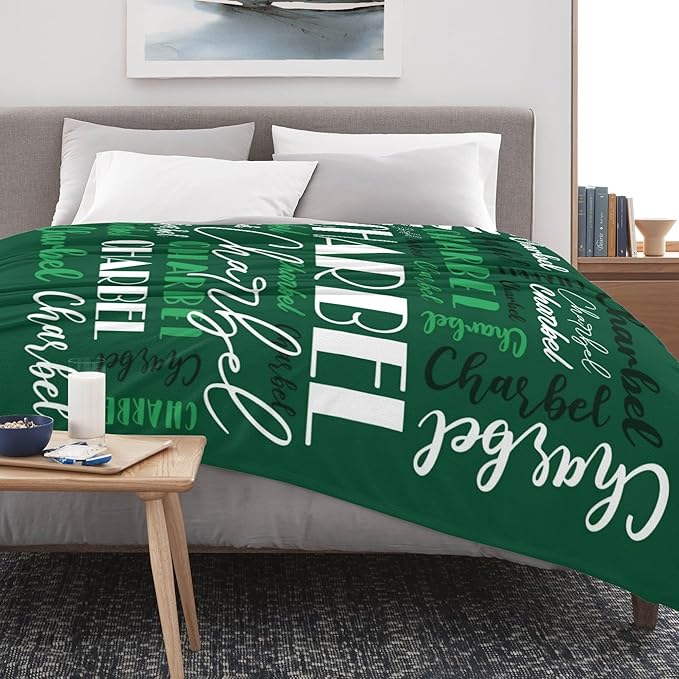 Name Blanket Personalized Blanket for Adult Kids Flannel Customize Throw Blanket Custom (Color 19, 60 x 80 Inches)